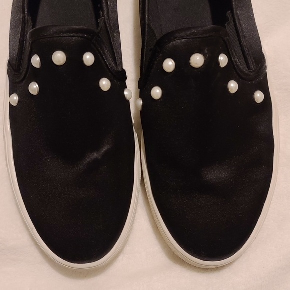 REPORT Aioli Pearl Round Toe Slip-on Sneakers Loafers with Faux Pearls Size 8.5 - Picture 6 of 8